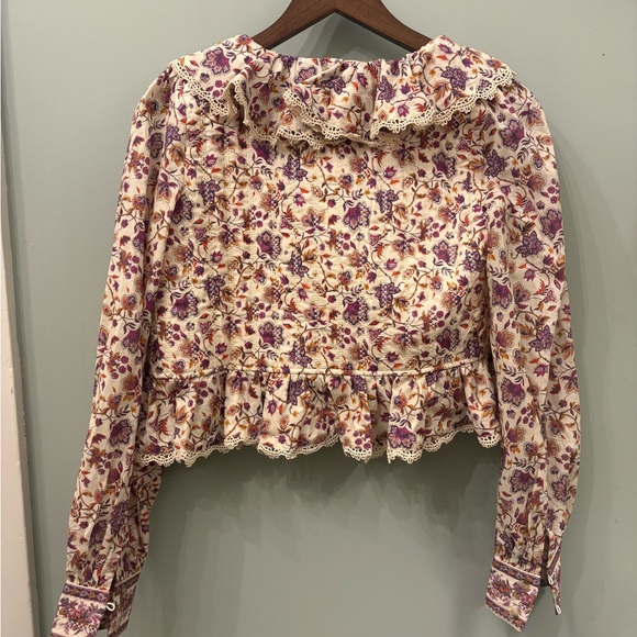 Sezane alexiana nausica quilted ruffle blouse - Picture 11 of 13